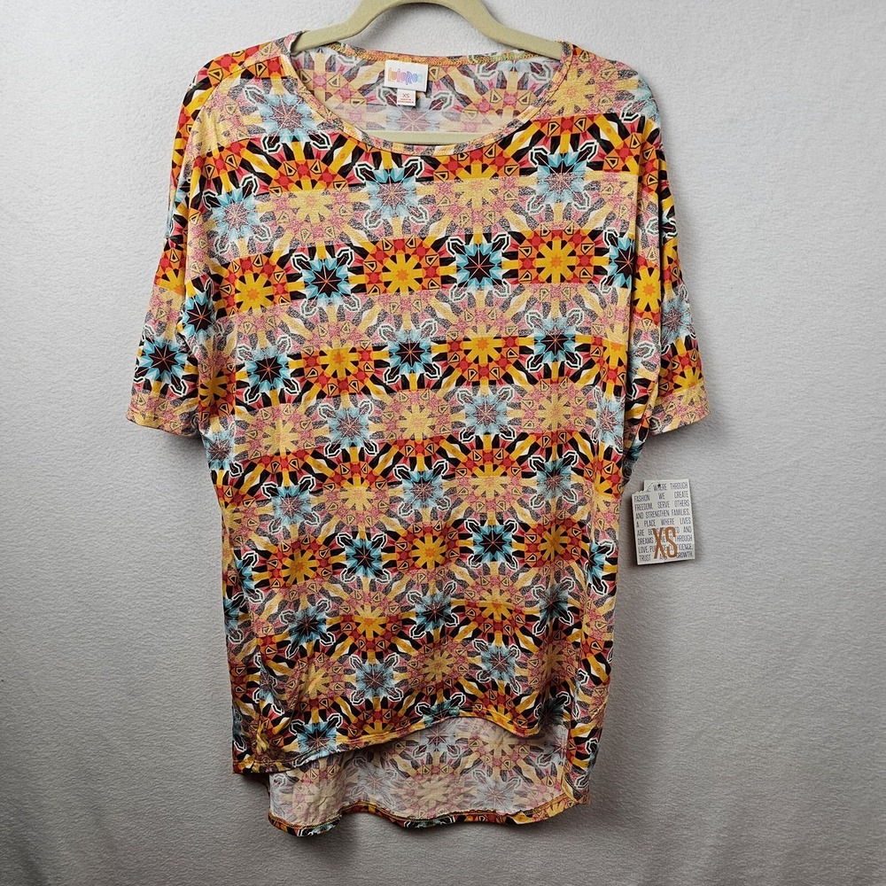LulaRoe Shirt Woman's Size XS Multicolor Irma NWT
